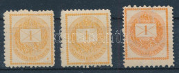 **, * 1881 3 Db Hírlapbélyeg Magánfogazással / Newspaper Stamps With Private Perforation - Otros & Sin Clasificación