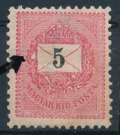 * 1889 5kr "körte" Kitörés, Ritka (betapadás / Gum Disturbance) - Other & Unclassified