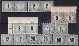 ** 1909 Zöldportó Sor Párokban (44.800) / Mi Postage Due 18-25 Pairs - Altri & Non Classificati