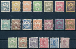 **, * 1913 Turul Sor álló Vízjellel, I-II Típusok (35f Falcos) (~40.000) / Mi 109-126 + 181-182 X, Types I-II (35f Hinge - Otros & Sin Clasificación