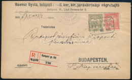 1909 Ajánlott Helyi Levél Turul 6f +10f Bérmentesítéssel (Gudlin 500 P) - Other & Unclassified