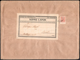 1912 Hírlapbélyeg Nagy Méretű Röpke Lapok Borítékon - Other & Unclassified