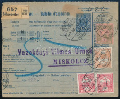 1917 Csomagszállító 4 Bélyeggel "PÉLMONOSTOR" - Miskolc - Sonstige & Ohne Zuordnung