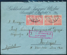 1917 Ajánlott Cenzúrázott Levél "NASZÓD" - Budapest - Other & Unclassified