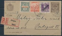 1919 Ajánlott Zárt Levelezőlap Kiegészítéssel / Registered PS-cover Card - Otros & Sin Clasificación