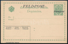 1917 Levelezőlap 5h Portofrei-Feldpost Felülnyomással, Használatlan - Sonstige & Ohne Zuordnung