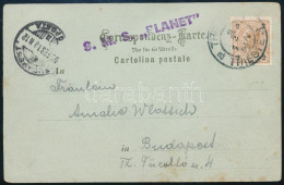 1899 Képeslap 5h Bérmentesítéssel "S.M.S. PLANET" - Other & Unclassified