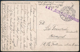 1917 Tábori Posta Képeslap "K.u.K. MARINEFELDPOSTAMT / POLA" , "S.M.S. ERZH. FRANZ FERDINAND" - Sonstige & Ohne Zuordnung