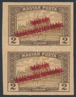 (*) 1919 Magyar Tanácsköztársaság 2K Próbanyomat Pár / Proof Pair - Autres & Non Classés