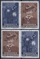 Liechtenstein 1957: Baden-Powell & Scouts Zu 304-305 Mi 360-361 Yv 322-323 (Z3+Z4) ET-⊙ VADUZ 10.IX.57 (Zu CHF 10.00) - Usati