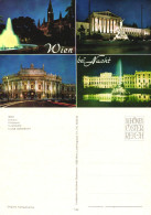 VIENNA, MULTIPLE VIEWS, ARCHITECTURE, FOUNTAIN, STATUE, CARS, TOWER WITH CLOCK, AUSTRIA, POSTCARD - Wien Mitte