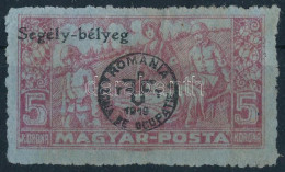 (*) Debrecen II. 1920 Segélybélyeg 5K Próbanyomat, A Végleges Sorban Nincs 5K, Bodor Vizsgálójellel. RR! - Sonstige & Ohne Zuordnung