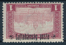 * Nyugat-Magyarország III. 1921 Parlament 1K Fordított Felülnyomással / Mi 26 With Inverted Overprint. Signed: Bodor - Sonstige & Ohne Zuordnung