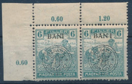 ** Kolozsvár 1919 Arató 6f Pár Lemezhibával / With Plate Variety. Signed: Bodor - Sonstige & Ohne Zuordnung