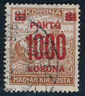 O 1921/25 Kisegító Portó 1000K/3K Eltolódott Felülnyomással - Sonstige & Ohne Zuordnung