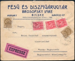 1942 Expressz Levél 5 Db Bélyeggel "BICSKE" - Other & Unclassified