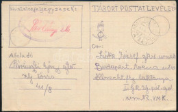 1941 Kézzel Készített Tábori Posta Levél "M. Kir. 1. Honvéd Gépkocsizó Zászlóalj Parancsnokság" + "TP 41 A" - Other & Unclassified