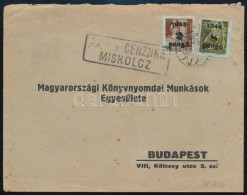 1945 (3. Díjszabás) Cenzúrázott Levél Miskolcról Budapestre 2 Bélyeggel - Sonstige & Ohne Zuordnung