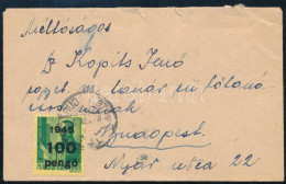 1945 (5. Díjszabás) Budapest Helyi Levél 100P Bérmentesítéssel - Andere & Zonder Classificatie