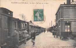 TILLIERES SUR AVRE - La Gare - Vue Prise Sur Le Quai - Train - Tillières-sur-Avre