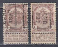 119 Voorafstempeling Op Nr 55 - GAND 1897 - Positie A & B - Rollini 1894-99