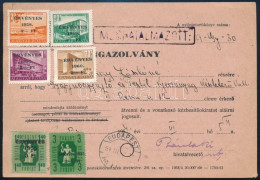 1954 Igazolvány 6 Db Érvényes Bélyeggel / Printed Matter With 6 Valid Stamps - Altri & Non Classificati