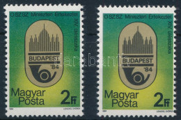 ** 1984 OSZSZ Miniszteri értekezlet Bélyeg álkettősnyomattal (évszám, Tervező Neve) + Támpéldány - Other & Unclassified