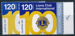 ** 2017 Lions Club 2 Db Bélyeg, A Felső Kék Színnyomat Világos Ill. Sötét - Sonstige & Ohne Zuordnung