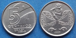 BRAZIL - 5 Centavos 1989 "Fishermank" KM# 612 Monetary Reform (1989-1990) - Edelweiss Coins - Brazilië