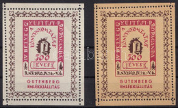 ** 1940/8aa + 8ba IV. Bélyeggyűjtési Propaganda - Gutenberg Emlékív Blokk (20.000) - Otros & Sin Clasificación