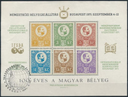 O 1971 100 éves A Magyar Bélyeg Emlékív Emlékbélyegzővel - Otros & Sin Clasificación