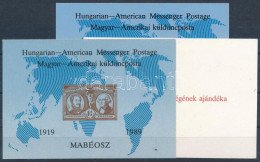 ** 1989/1 + K1 + KA1 Messenger Magyar-amerikai Futárposta 3 Klf Emlékív (10.450) - Otros & Sin Clasificación