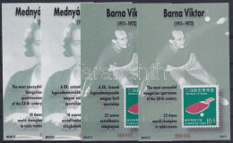 ** 2001/44-45 Asztalitenisz - Barna Viktor és Mednyánszky Mária Emlékívpárok Azonos Sorszámmal (6.000) - Otros & Sin Clasificación