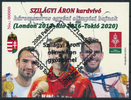 ** 2021 Szilágyi Áron Kardvívó Háromszoros Egyéni Olimpiai Bajnok Felülnyomott Emlékív - Autres & Non Classés