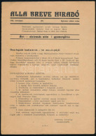 1943 Alla Breve Hiradó C. Humoros, Szatirikus Lap, Benne A Don-kanyarral Viccelődő írással (,,Összefoglaló Hadijelentés  - Other & Unclassified