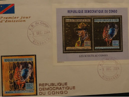 RP DU CONGO KINSHASA 2004 FDC TIMBRE OR - Cartas & Documentos