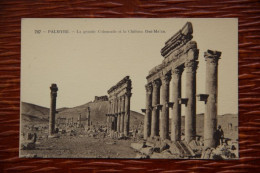 SYRIE - PALMYRE : La Grande Colonnade Et Le Château IBNI MA'AN - Syrie