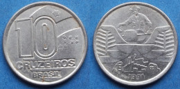 BRAZIL - 10 Cruzeiros 1991 "Rubber Taper Working With Latex" KM# 619 Monetary Reform (1990-1993) - Edelweiss Coins - Brasil