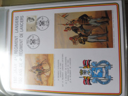 Souvenir Belgique Belgie 2127 ( 1987 ) War Regiment Lanciers Militaire  Gestempelt Oblitéré Tienen Perfect - Commemorative Documents