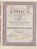 Titre De 1899 - Société Anonyme AFRICA - - Afrika