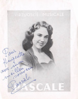 PASCALE -autographe Format 11 X14 Cm - Chanteurs & Musiciens