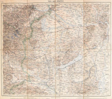 Cca 1900-1910 Wien (Bécs), Graz, Budapest Katonai Térkép, 1 : 750.000, Vászonra Kasírozva, A M. Kir. Nagyváradi Honvéd H - Other & Unclassified