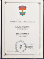 1998 Rendőrség Bronz Emlékérem Adományozó Oklevél, Dr. Orbán Péter Országos Rendőrfőkapitány Aláírásával, Eredeti Tokban - Autres & Non Classés