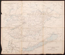 Cca 1940 Magyarország Vasúti Térképe, 1:1200000, Bp., Magyar Földrajzi Intézet, A Hajtások Mentén Szakadásokkal, 51,5×57 - Autres & Non Classés