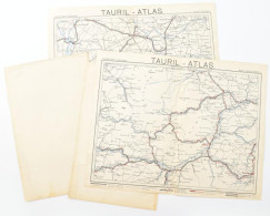 Cca 1930 A Tauril Atlasz 3 Térképrészlete Erdélyről Temesvár, Brassó, Gyulafehérvár, Arad, Stb 30x23 Cm - Other & Unclassified