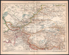 Cca 1892 A Belső-Ázsia Térképe, 1:14 000 000, Kidolgozta: Kogutowicz Manó, Pallas Nagy Lexikona, 24×30 Cm - Andere & Zonder Classificatie