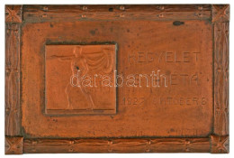 1927. "Magyar Athletikai Szövetség - Kegyelet Staféta 1927. Október 6." Bronzozott Fém Sport Emlékplakett (99x66mm) T:XF - Unclassified