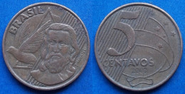 BRAZIL - 5 Centavos 2000 "Tiradentes" KM# 648 Monetary Reform (1994) - Edelweiss Coins - Brasil