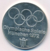 NSZK 1972. "Olympische Spiele München (Olimpiai Játékok München)" Jelzett Ag Emlékérem (27,86g/0.925/40mm) T:XF FRG 1972 - Ohne Zuordnung