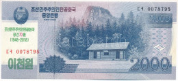 Észak-Korea 2018. 2000W "A KNDK Megalapításának 70. évfordulója" Emlék Bankjegy T:UNC North Korea 2018. 2000 Won "The 70 - Sin Clasificación